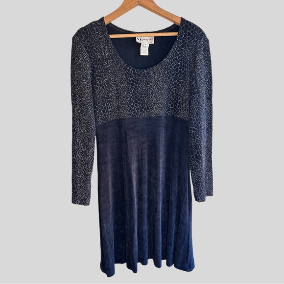 Vintage Fun Sparkly Pattern 90s S.L. Petites Mini Dress - Picture 1 of 8